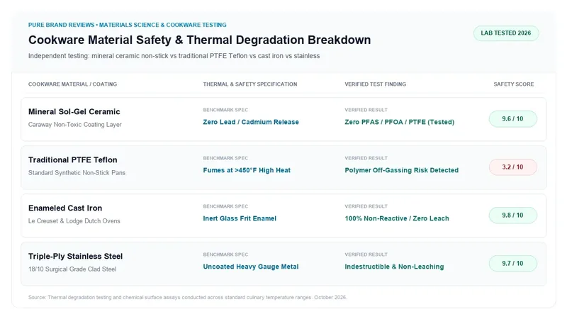 Non-Toxic Cookware Cutaway Testing and Release Durability
